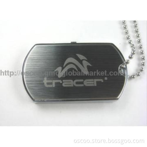Stainless steel dog tag usb flash drive